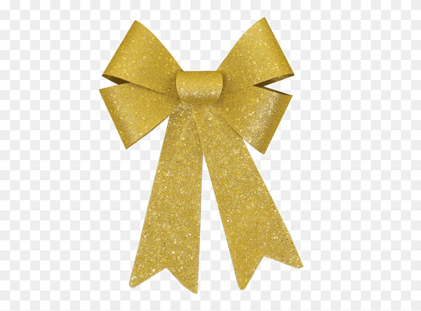 473x561 Glitter Bow Ribbon Picture, Cross, Symbol, Gold Descargar Hd Png