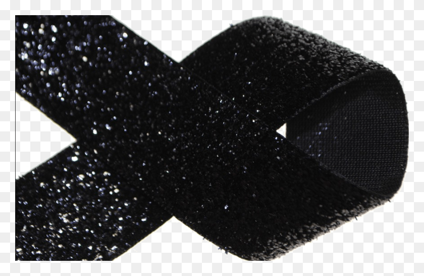 878x548 Glitter Bow Ribbon Transparent Image Black Glitter Ribbon, Rug, Clothing, Apparel HD PNG Download