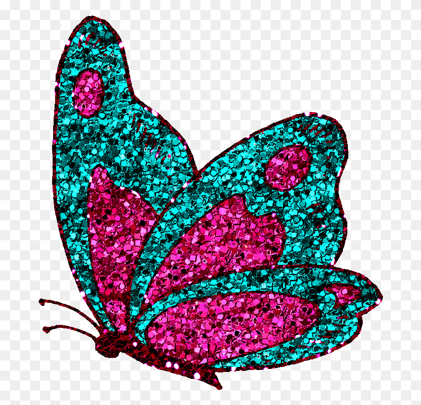 688x749 Glitter Butterfly Glitter Butterfly Clipart, Crowd, Purple HD PNG Download