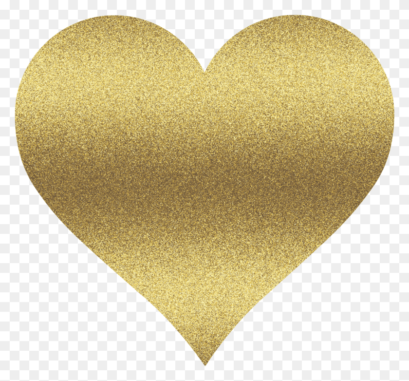 1495x1385 Glitter Heart Clipart Gold Glitter Heart Clipart, Rug, Gold, Texture HD PNG Download