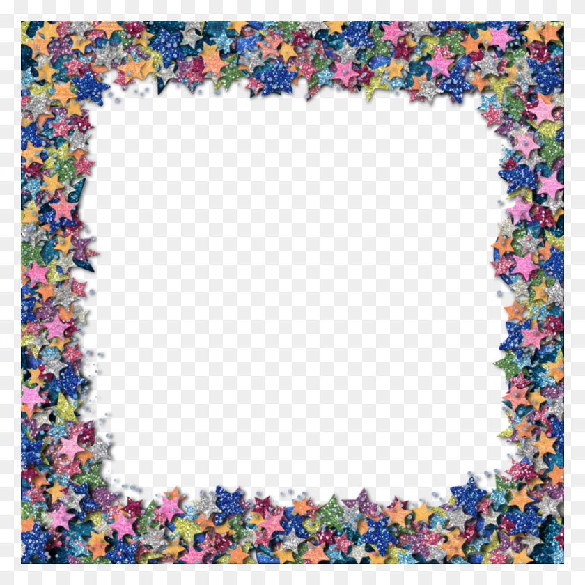 894x894 Glitter Star Border By Hggraphicdesigns On Clipart Glitter Star Border, Confetti, Paper, Purple HD PNG Download