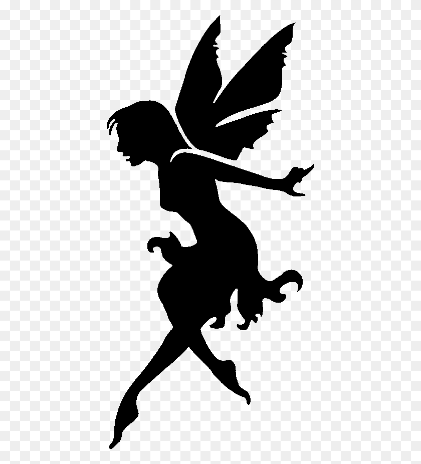 414x866 Glitter Tattoo Stencil Fairy On Tip Toe Fairy Stencil, Nature, Outer Space, Astronomy HD PNG Download
