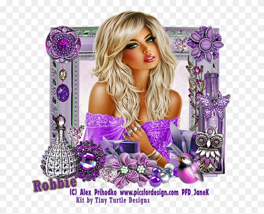 641x622 Glitter Text First Names Blonde In Purple Blond, Person, Barbie, Figurine HD PNG Download