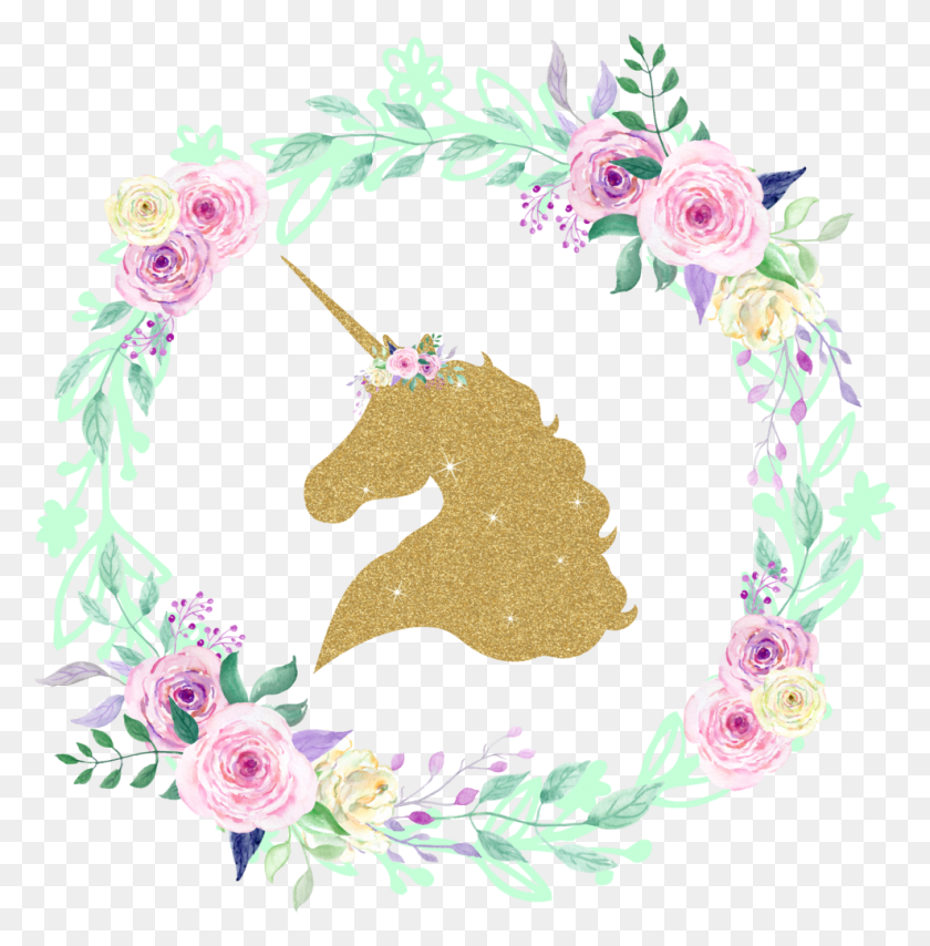 989x1007 Glitter Unicorn Transparent Background, Graphics, Floral Design HD PNG Download