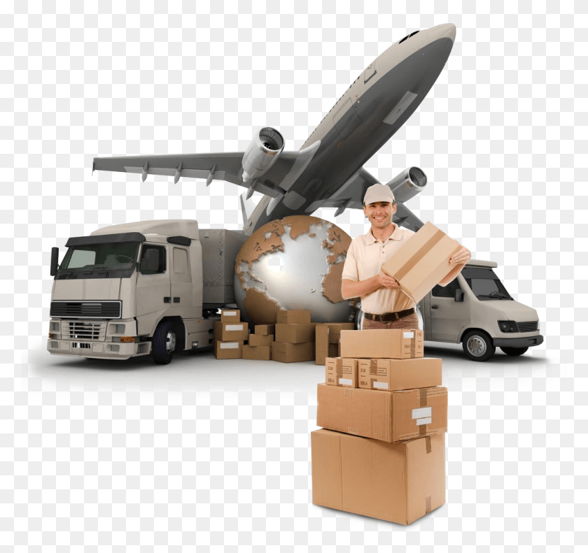 1025x961 Global Freight And Shipping Cargo, Package Delivery, Person, Carton HD PNG Download