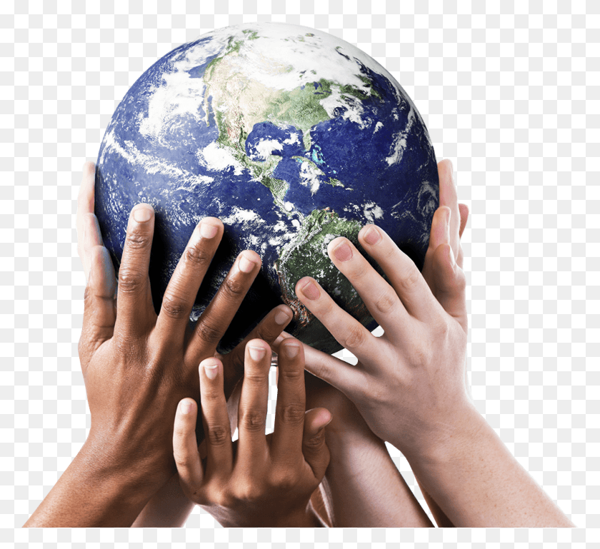 1000x910 Global Hotel Systems Earth With Hands, Person, Human, Outer Space HD PNG Download