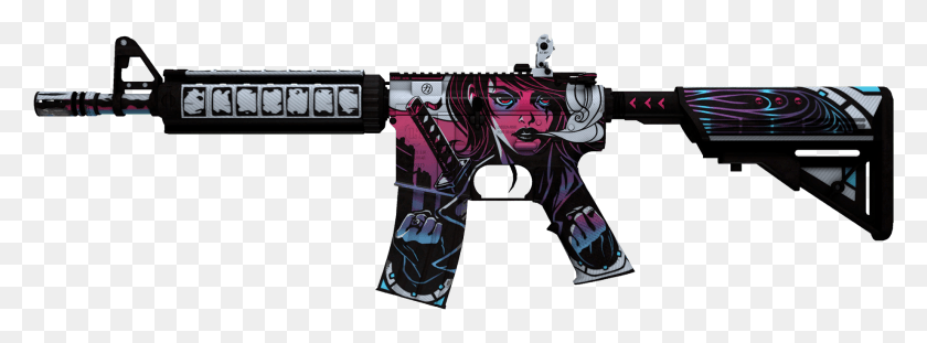 1840x593 Global Offensive Has Plenty Of Ways To Customize And M4a4 Neo Noir, Hand, Person, Human HD PNG Download