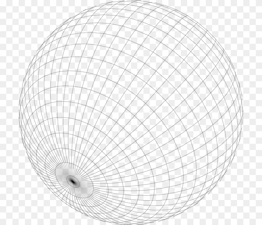 Globe Grid Sphere, Gray PNG