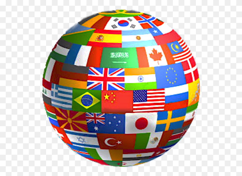 553x554 Globe Of National Flags 3d Flag Globe, Outer Space, Astronomy, Universe HD PNG Download