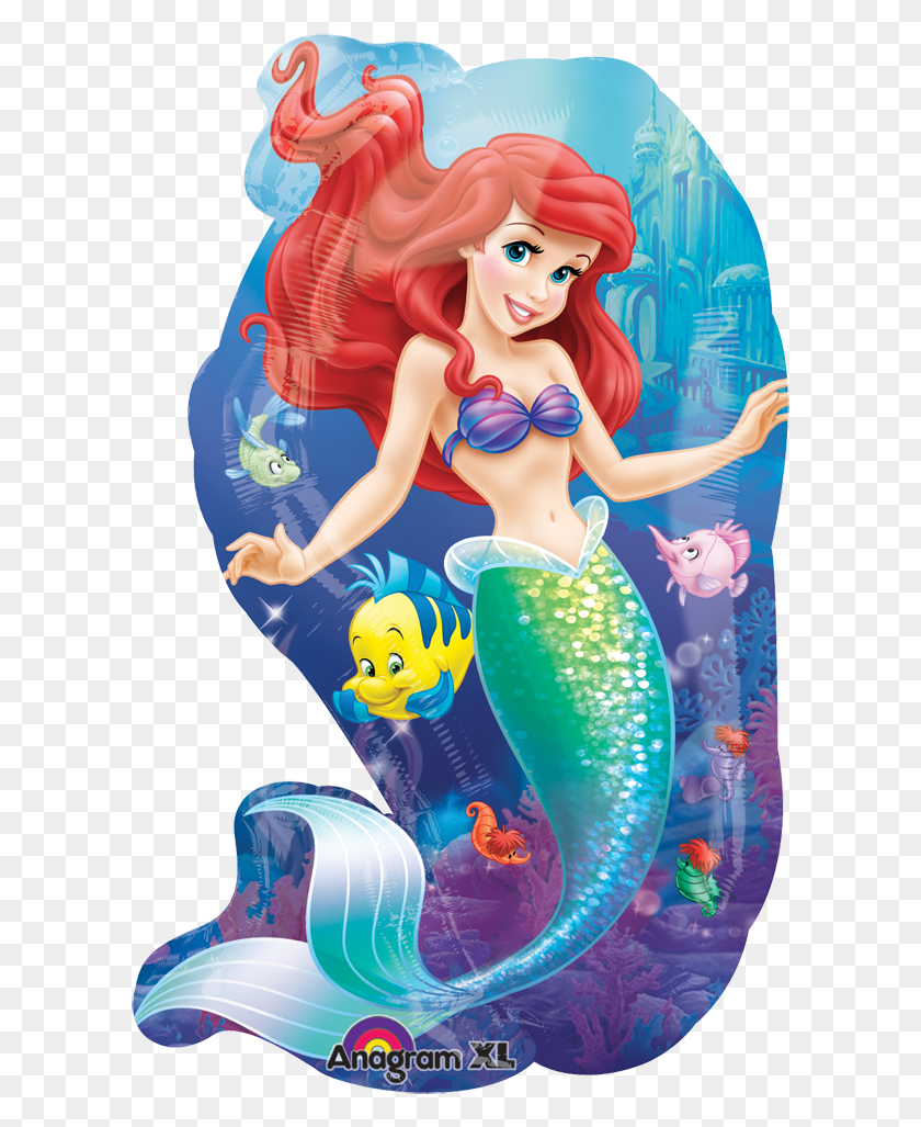 600x967 Globo La Sirenita Little Mermaid Life Balloons, Graphics, Clothing HD PNG Download