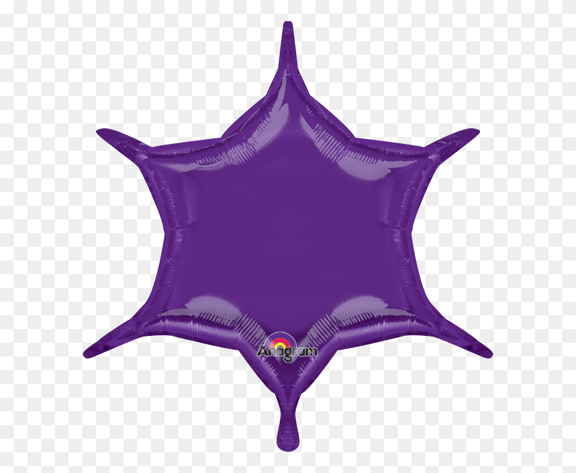 600x630 Png Глобо Фиолетовый 6-Конечная Звезда 22 Воздушный Шар, Символ, Звездный Символ, Нижнее Белье Png Скачать