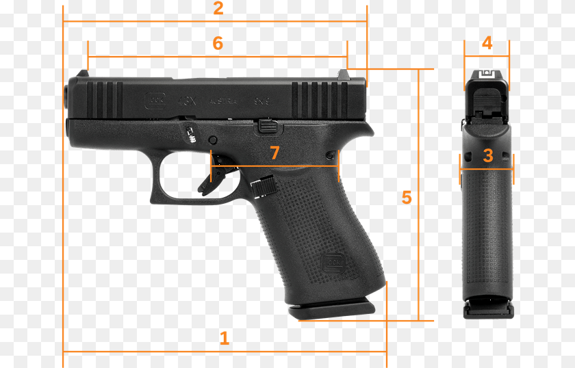 Glock 26 5th Gen, Firearm, Gun, Handgun, Weapon Clipart PNG