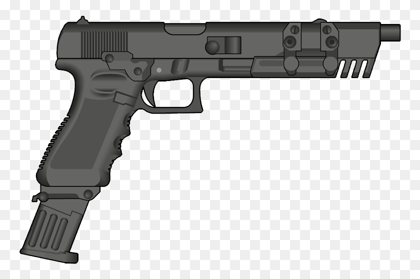 764x498 Глок Полный Пользовательский, Пистолет, Оружие, Вооружение Hd Png Скачать