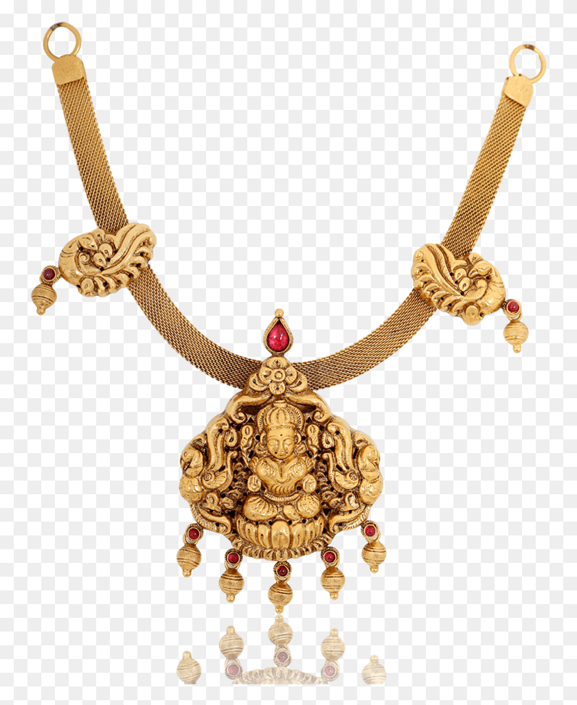 752x967 Glorious Goddess Lakshmi Gold Necklace Necklace, Jewelry, Accessories, Accessory HD PNG Download