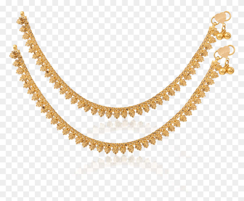 986x801 Glorious Gold Leaves Anklet Silver Choker Necklace India, Snake, Reptile, Animal HD PNG Download