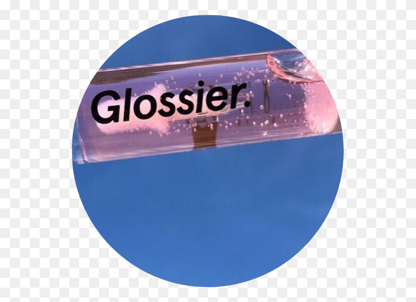 549x549 Glossier Aesthetic Aestheticcircle Pink Blueaesthetic Circle, Text, Word, Number Descargar Hd Png