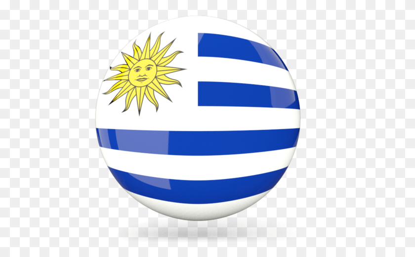 458x460 Glossy Round Icon Illustration Of Flag Uruguay Uruguay Flag Icon, Sphere, Ball, Astronomy HD PNG Download