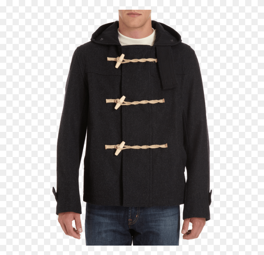 510x752 Gloverall Toggle Button Duffle Coat Rifle, Clothing, Apparel, Overcoat HD PNG Download