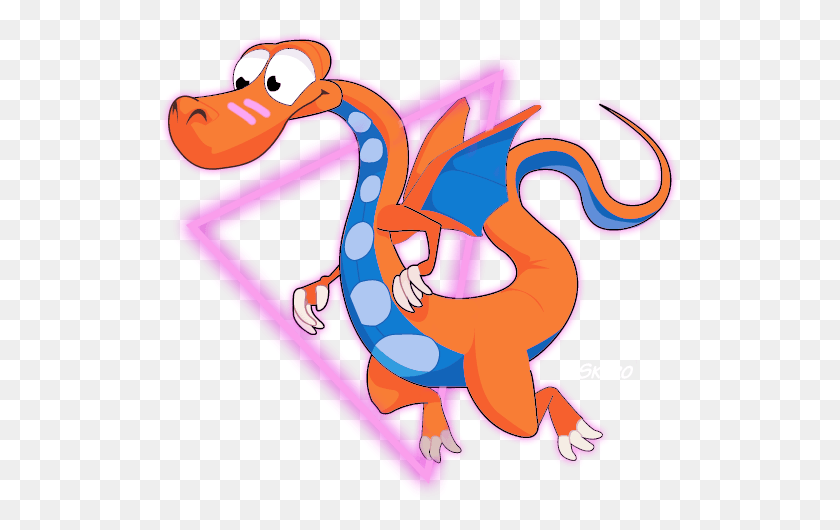 521x470 Glow Cartoon, Dragon, Purple Hd Png