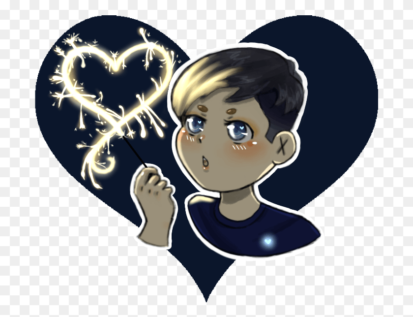 699x584 Glowing Hearts Sorry This Is A Bit Late My Drawing Cartoon, Person, Human, Hand HD PNG Download