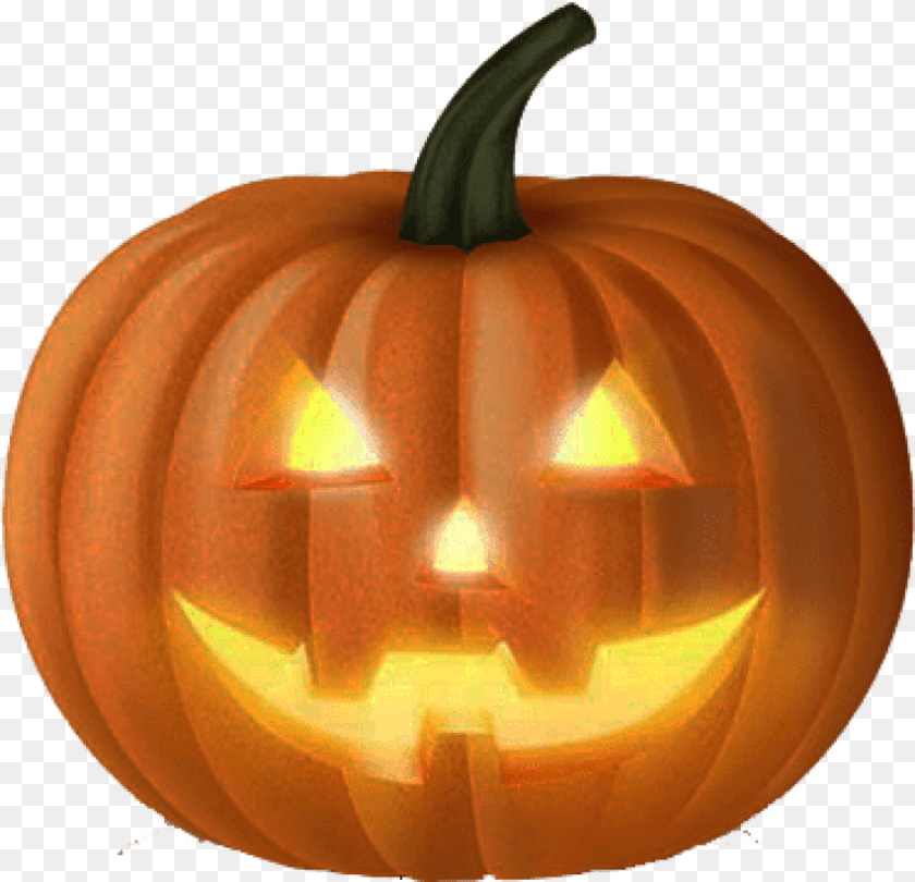 851x821 Glowing Pumpkin Halloween Transparent Transparent Background Pumpkin, Food, Plant, Produce, Vegetable Clipart PNG