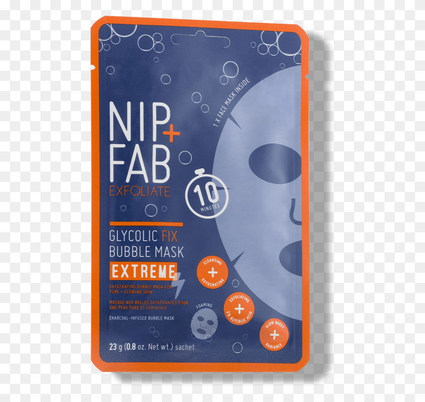 485x736 Glycolic Fix Bubble Mask Extreme Nip Fab Nip Fab Glycolic Fix Daily Cleansing Pads, Advertisement, Poster, Flyer HD PNG Download