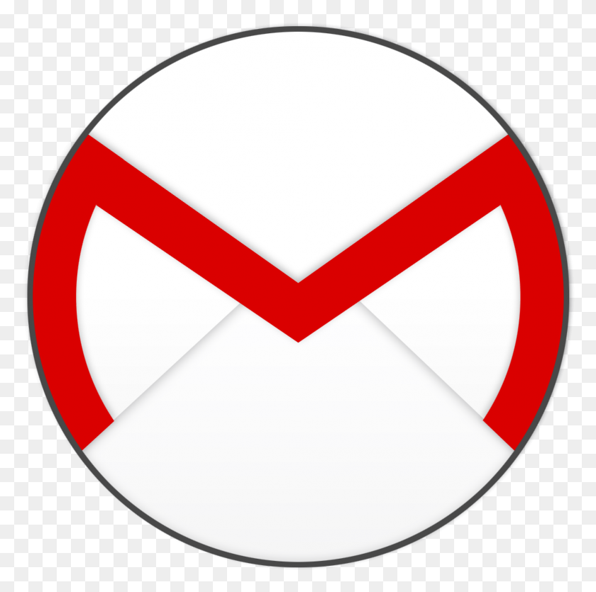 1009x1003 Gmail Circle Logo, Конверт, Символ, Почта Hd Png Скачать