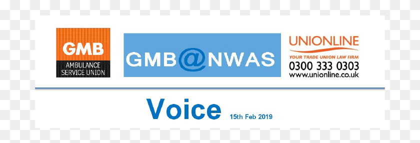 701x226 Gmb Ambulance Trade Union Voice News Update Gmb Union, Text, Word, Paper HD PNG Download