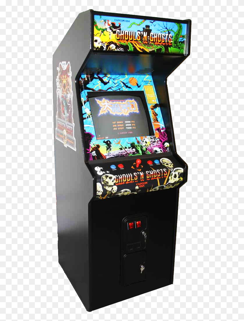 481x1045 Descargar Png Gng Arcade Upright Cabinet Ghouls N Ghosts Arcade Cabinet, Máquina De Juego De Arcade Hd Png