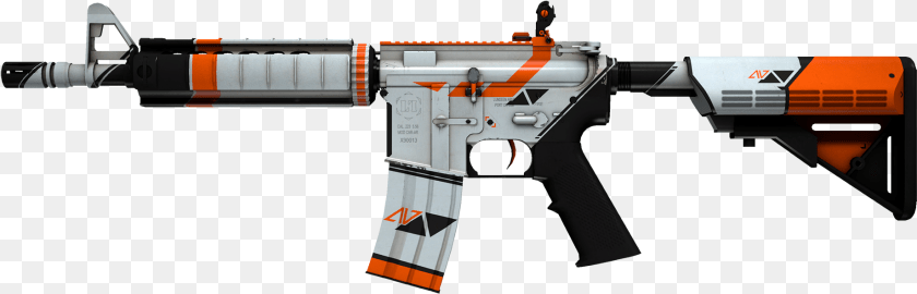 Go M4a4 Asiimov M4a4 Cs Go, Firearm, Gun, Rifle, Weapon PNG