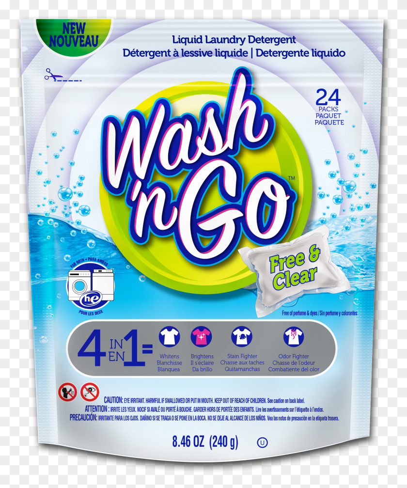 2377x2886 Go Singles Содержит Запатентованную Формулу Моющего Средства Wash N Go Hd Png Скачать