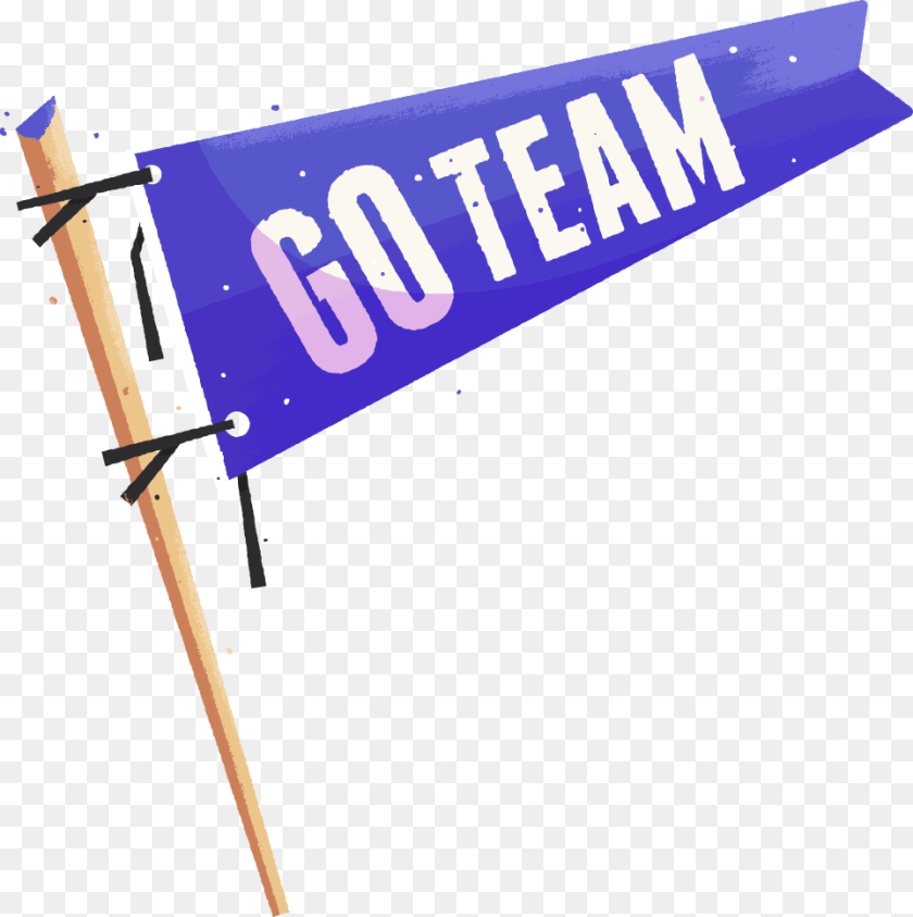 963x967 Go Team, Banner, Text Sticker PNG
