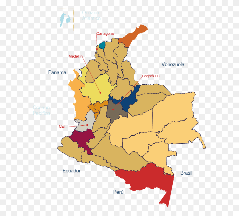 611x698 Descargar Png Ir A Brasil, Mapa De Colombia Precolombino, Diagrama, Atlas, Parcela Hd Png