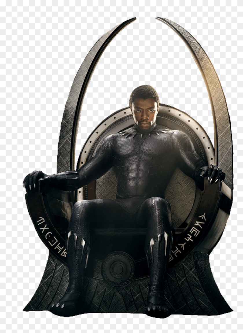 942x1319 Go To Image Black Panther On Throne, Furniture, Person, Human HD PNG Download