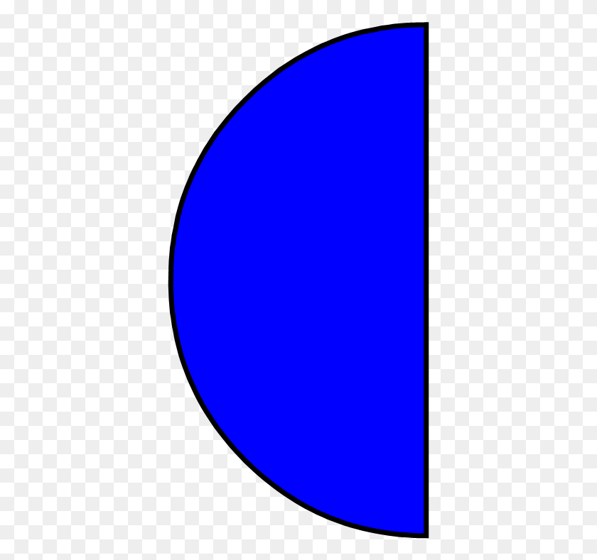 369x729 Descargar Png / La Mitad De Un Círculo Azul, Ovalado, Cara Hd Png