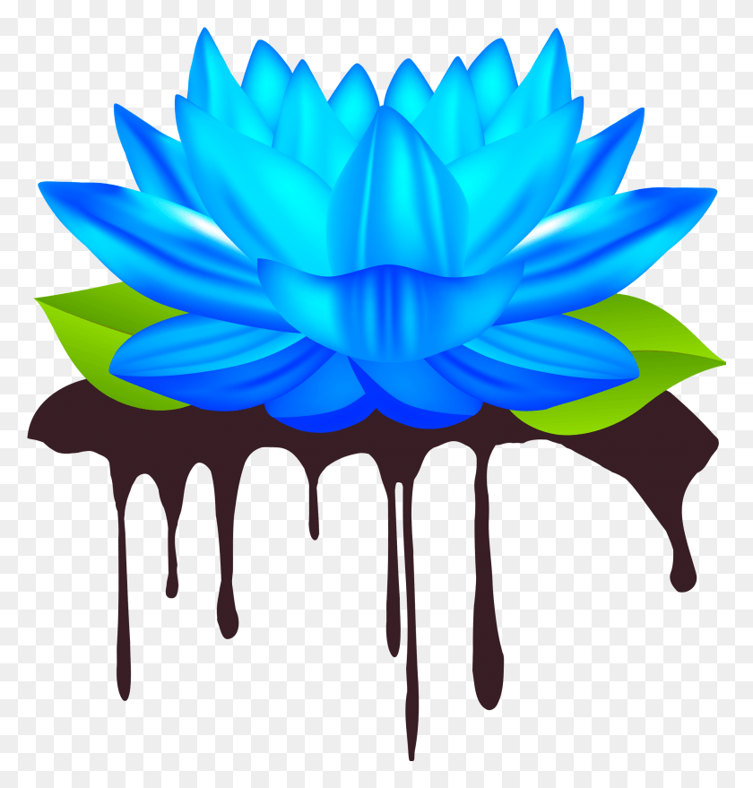 2578x2710 Go To Image Blue Lotus Flowers Clip Art, Pattern, Flower, Plant HD PNG Download