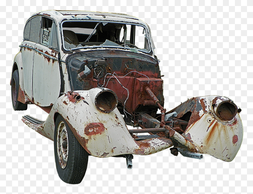 868x651 Go To Image Broken Car, Machine, Tire, Hot Rod HD PNG Download