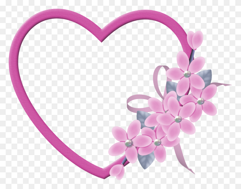 1600x1227 Go To Image Flower Heart Frame, Number, Symbol, Text HD PNG Download