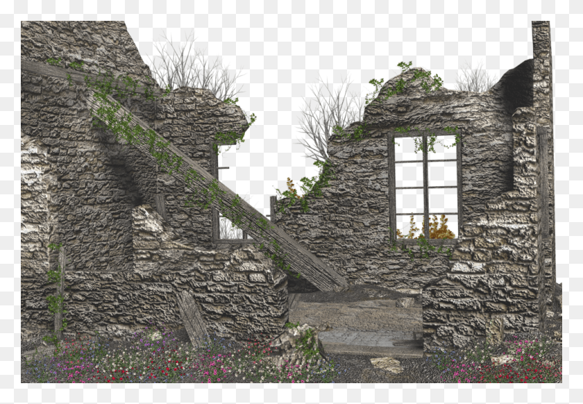 1024x686 Go To Image Old Ruins Transparent, Wall, Outdoors, Building HD PNG Download