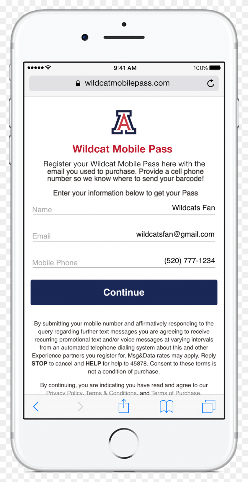 1351x2719 Go To Wildcatmobilepass University Of Arizona, Mobile Phone, Phone, Electronics HD PNG Download