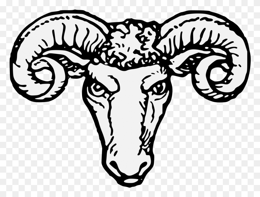 1258x935 Goat Head Coat Of Arms Transparent Cartoons Goat Coat Of Arm, Mammal, Animal, Stencil HD PNG Download