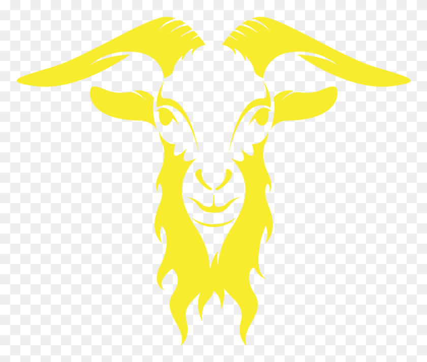 816x684 Козья Голова Желтый Прозрачный Череп, Млекопитающее, Животное, Дикая Природа Hd Png Скачать