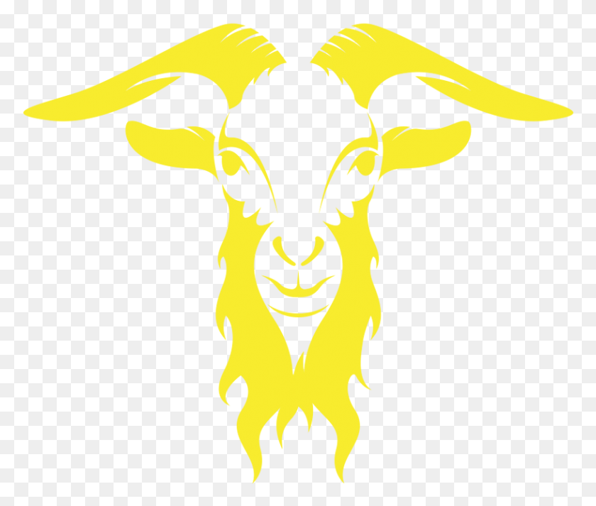 816x684 Goat Head Yellow Clear Skull, Mammal, Animal, Wildlife HD PNG Download