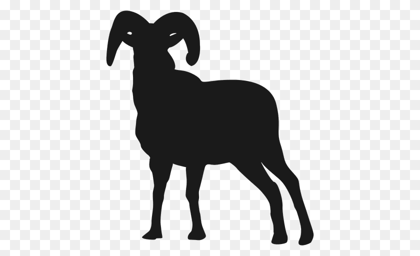 512x512 Goat Silhouette, Animal, Livestock, Mammal, Sheep PNG