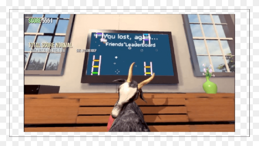 850x454 Goat Simulator Mini Game Goat Simulator Fails, Animal, Mammal, Person HD PNG Download