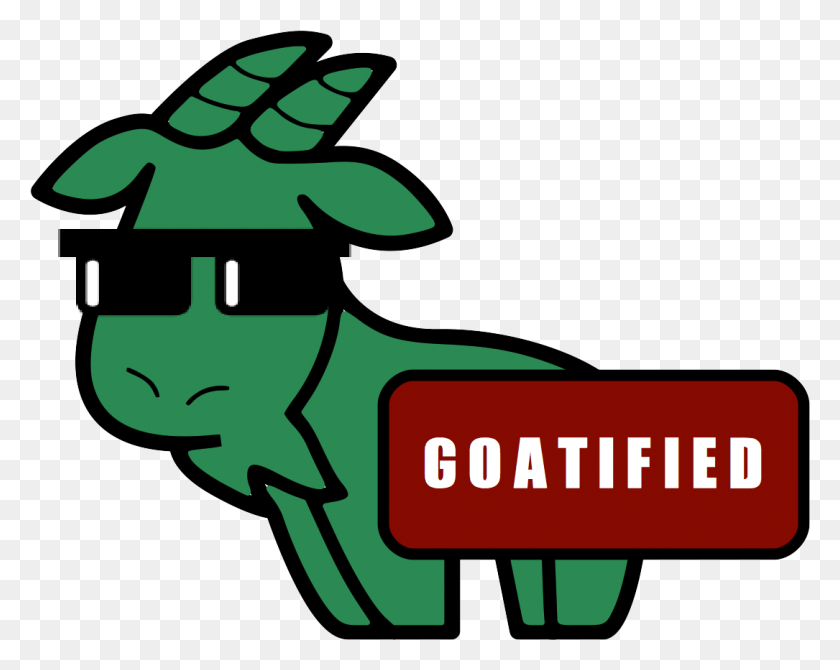 1085x849 Goatified Sticker A Goat Wearing Glasses Goatified Wikimedia Germany, Symbol, Clothing, Apparel HD PNG Download