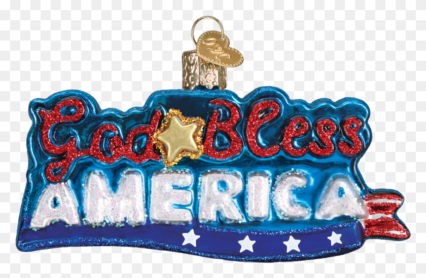 1113x699 God Bless America Sign Glass Ornament, Theme Park, Amusement Park, Cross HD PNG Download