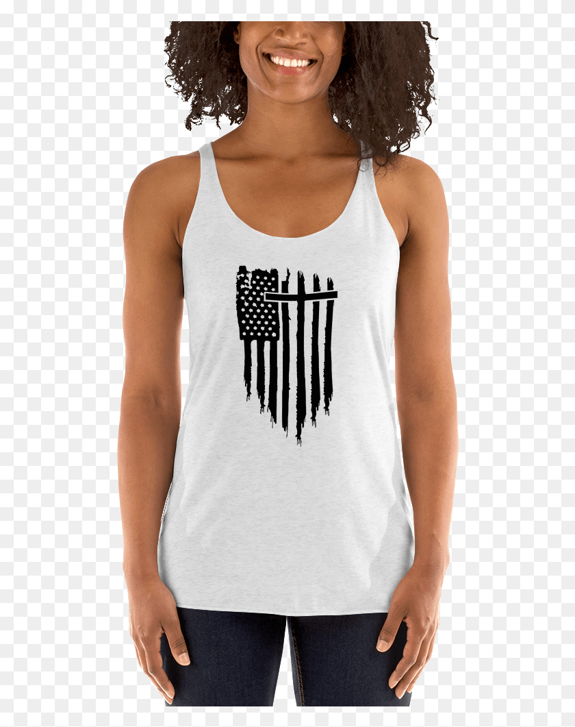 500x1001 God Bless America Tank Top Top, Clothing, Apparel, Person HD PNG Download