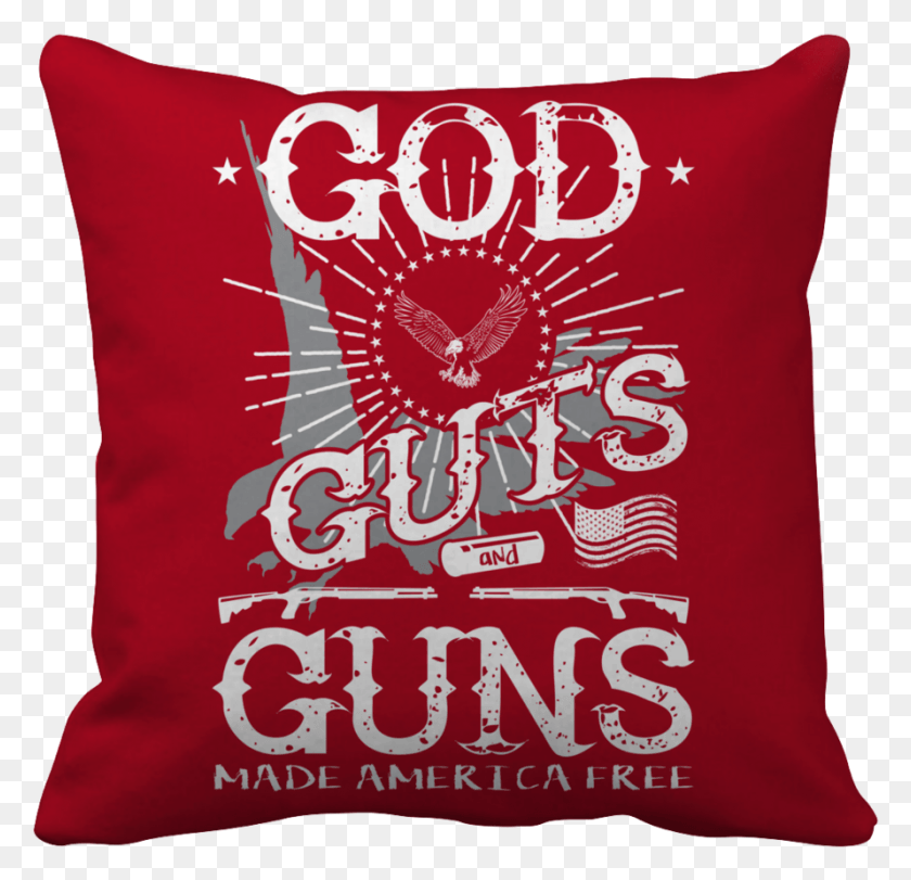 890x857 Подушка God Guts And Guns, Подушка, Плакат, Реклама Hd Png Скачать