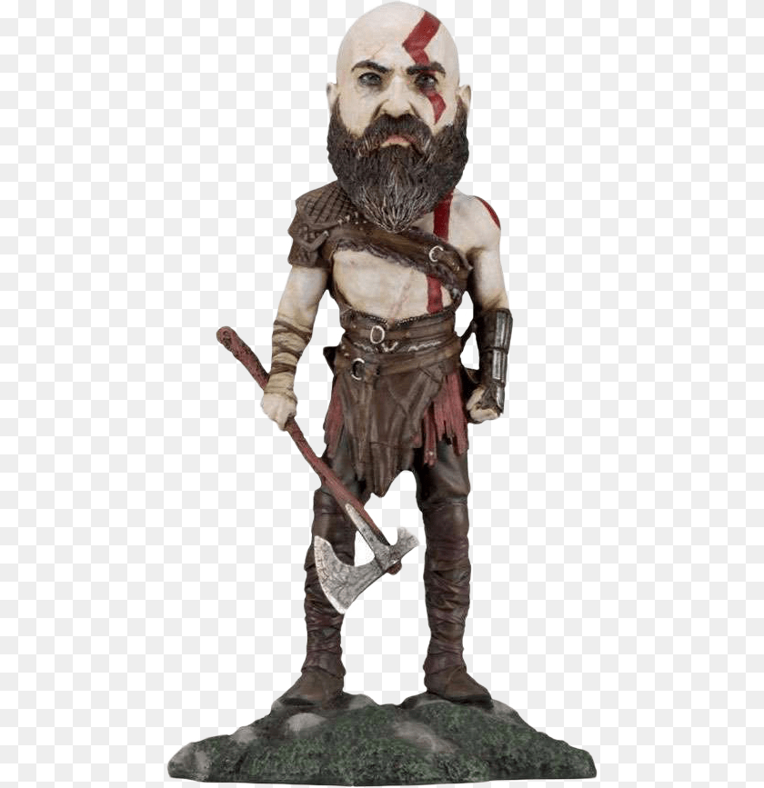 476x867 God Of War Neca God Of War 2018 Body Knocker Kratos, Adult, Sword, Person, Man Sticker PNG